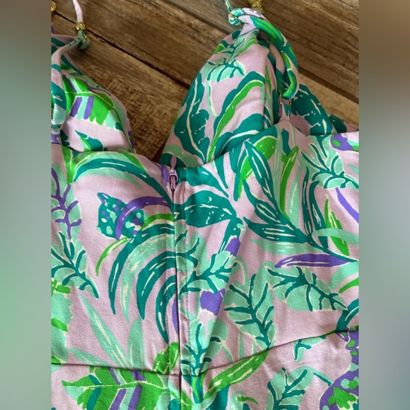 Lilly Pulitzer Green and lavendar  Patterned Dress - Picture 6 of 6